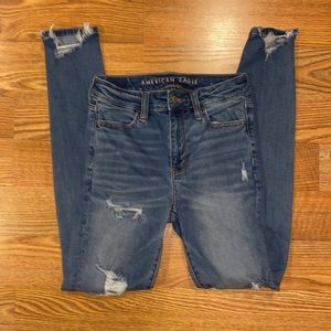 american eagle high rise jeggings